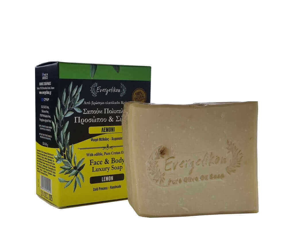 [052] Zeepbar olijfzeep & citroen - Evergetikon