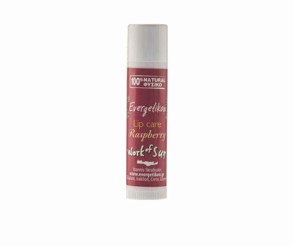 Lippenbalsem met bijenwas en framboos - 100% natuurlijk - Evergetikon