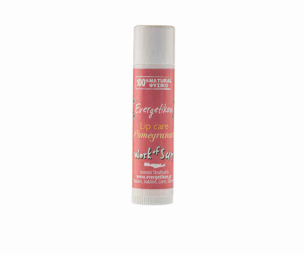Lippenbalsem met bijenwas en granaatappel - 100% natuurlijk - Evergetikon